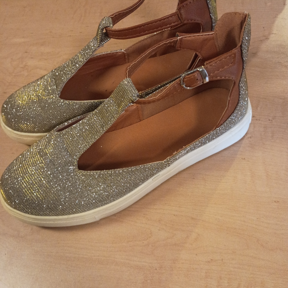 Elegant Silver Glitter Women's Mary Jane Shoes